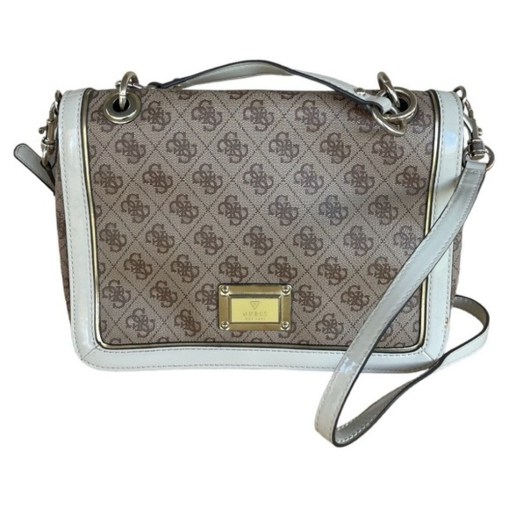 GUESS monogram satchel purse